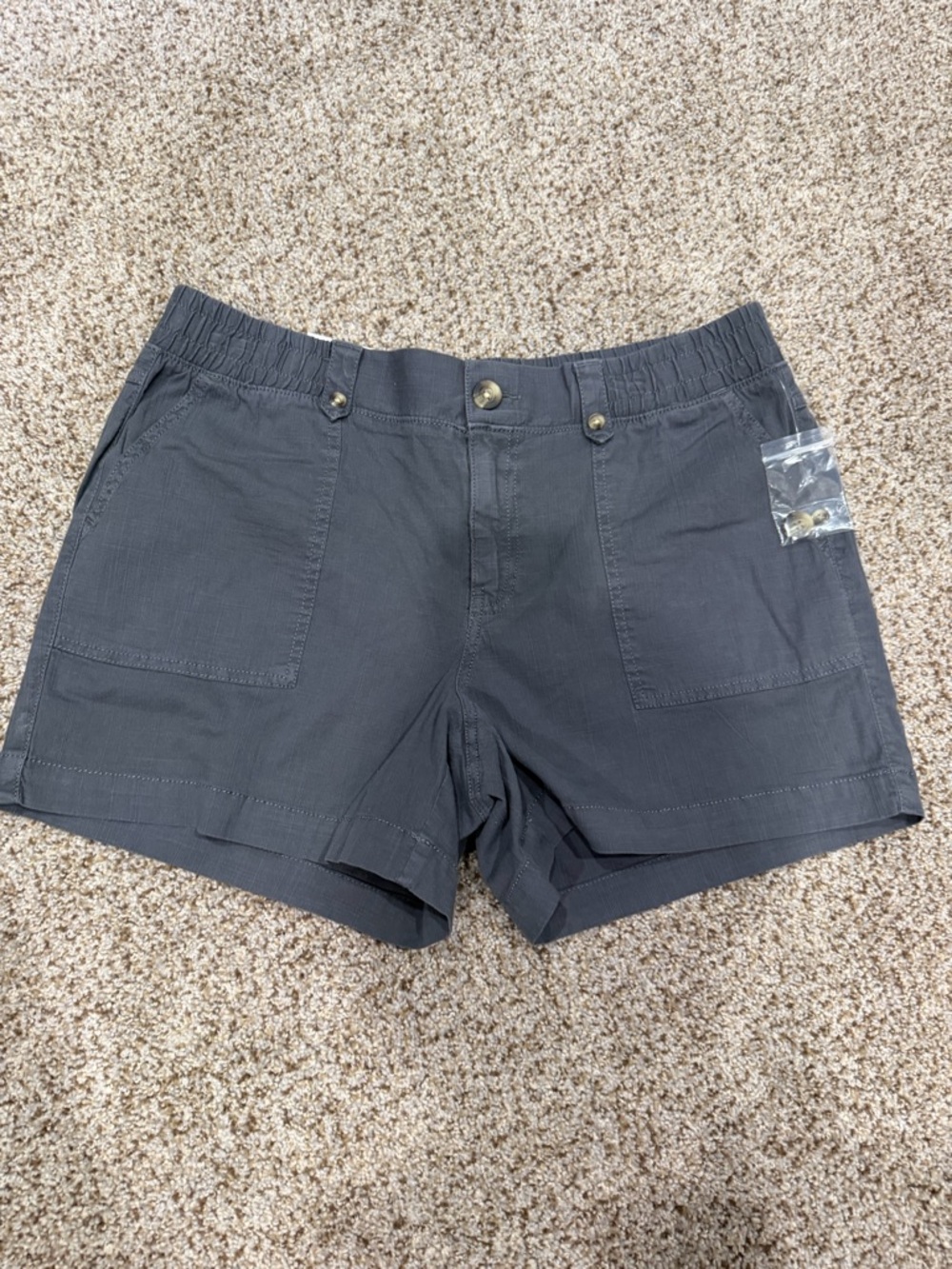 Sonoma Dark Gray Elastic Waist Utility Shorts